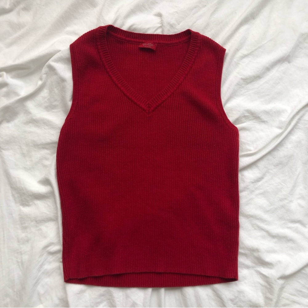 john galt red sweater vest